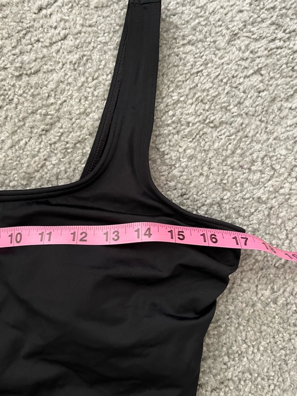 Lands' End Black One-Piece Swimsuit with Scoop Neck - Picture 3 of 5
